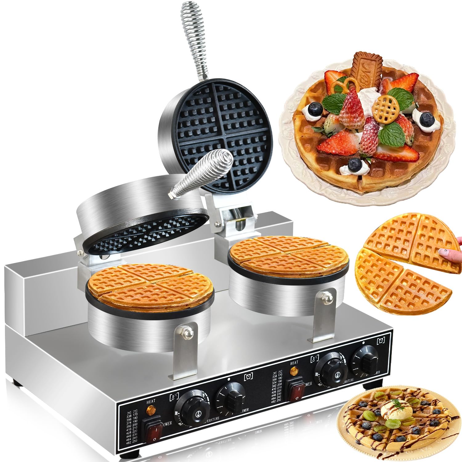 Amazon.com: 110V 2600W Commercial Double Waffle Maker,Non-Stick